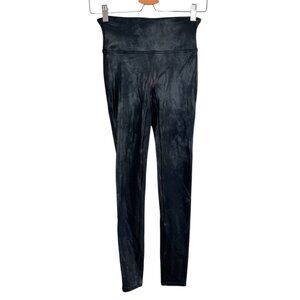 Spanx spanxshape Faux Leather High-Waisted Contoured Leggings Small